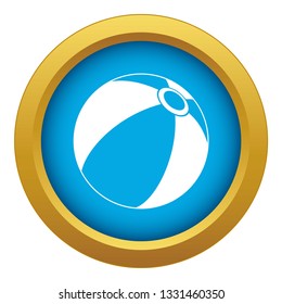 Beach ball icon blue vector isolated on white background for any design
