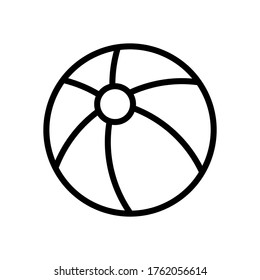 Beach ball icon or clipart in line style