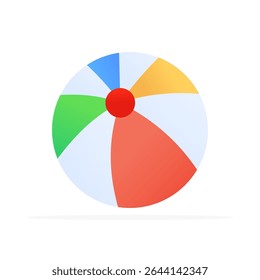beach ball icon, colored flat vector. modern and minimalist design