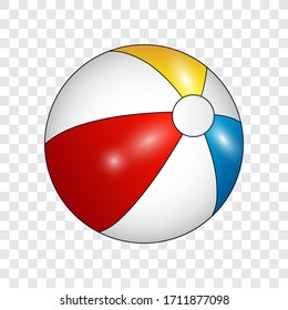 Beach ball icon, colorful ball, vector illustration.