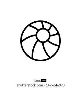 Beach ball icon, design inspiration vector template for interface and any purpose