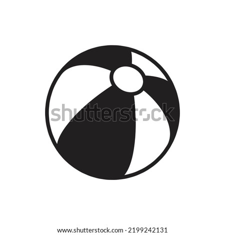 Beach ball icon design. isolated on a white background. vector illustration