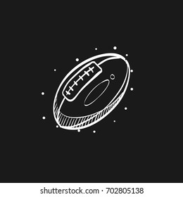 Beach ball icon in doodle sketch lines. Playing inflatable kids.