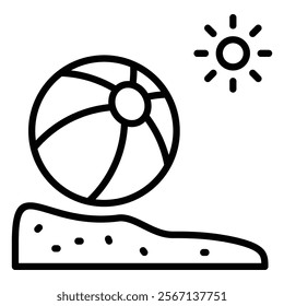 Beach Ball Icon Element For Design