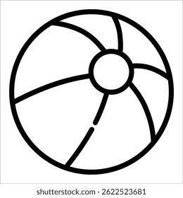 Beach Ball Icon Element For Design