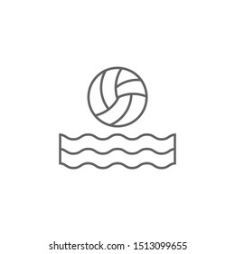 Beach ball icon. Element of swimming poll thin line icon