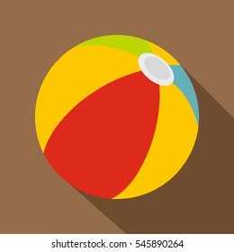 Ícone da bola de praia. Ilustração plana do ícone vetor bola de praia para web