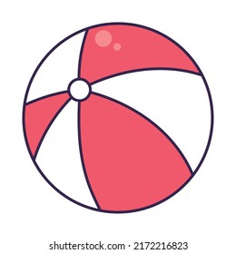 icono de bola de playa aislado