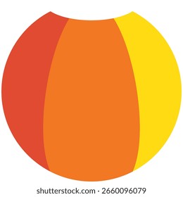 Icono de la pelota de playa en estilo plano