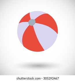 Beach ball icon. Flat vector related icon for web and mobile applications. It can be used as - logo, pictogram, icon, infographic element. Vector Illustration. 