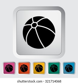 Beach ball icon. Flat vector related icon for web and mobile applications. It can be used as - logo, pictogram, icon, infographic element. Vector Illustration.