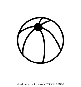Beach Ball Icon Graphic Design Template Isolated