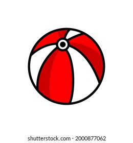 Beach Ball Icon Graphic Design Template Isolated