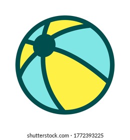 beach ball icon illustration isolated vector sign symbol