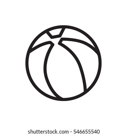 beach ball icon illustration isolated vector sign symbol