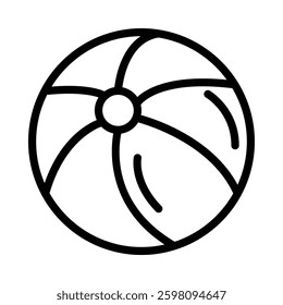 Beach Ball icon illustration in line style. Perfect for website mobile app presentation. Suitable for any user interface and user experience
