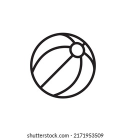 beach ball icon isolated illustration symbol sign vector. eps 10.