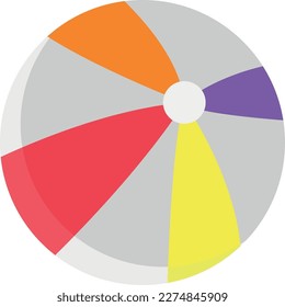 Beach ball icon logo ilustration.
