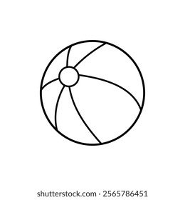 Beach ball icon or logo isolated sign symbol vector illustration. Beach ball vector illustration for logo, ui, web, apps, banner, poster, brochure, infographic, etc.