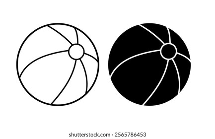 Beach ball icon or logo isolated sign symbol vector illustration. Beach ball vector illustration for logo, ui, web, apps, banner, poster, brochure, infographic, etc.