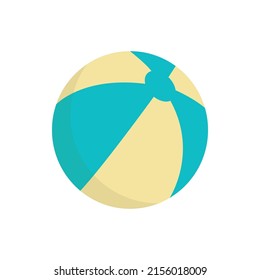 Beach Ball icon. Modern Flat vector style. Summer season fun pool and sea game aquapark. Holiday and vacation