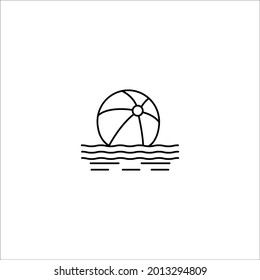 icono de bola de playa en fondo blanco