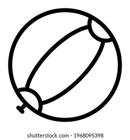 Beach ball icon with outline style and pixel perfect base. Suitable for website design, logo, app and UI. Based on the size of the icon in general, so it can be reduced.