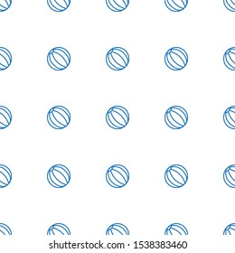 beach ball icon pattern seamless white background. Editable outline beach ball icon. beach ball icon pattern for web and mobile.