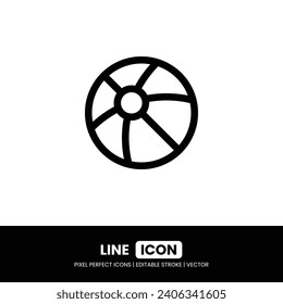 Beach ball icon pixel perfect | Vector outline illustration
