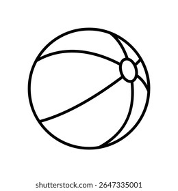Beach ball icon for playing on summer vacation
