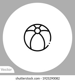 Beach ball icon sign vector,Symbol, logo illustration for web and mobile