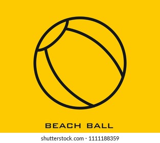 Beach ball icon signs
