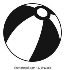 Beach ball icon. Simple illustration of beach ball vector icon for web