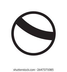  ícone de bola de praia. Silhueta de bola simples, símbolo universal para esportes e diversão.