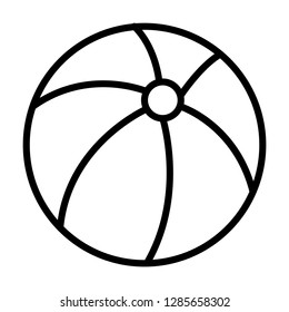 Beach ball icon. Single high quality beach ball related icon. Isolated beach ball symbols in white background. 