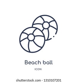 beach ball icon from summer outline collection. Thin line beach ball icon isolated on white background.