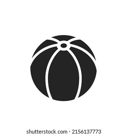 beach ball icon. summer and rest symbol. isolated vector image in simple style
