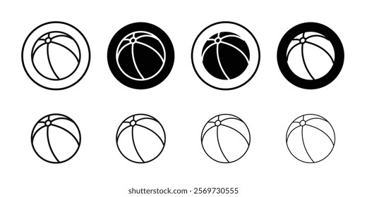 Beach ball icon Symbol mark in filled style