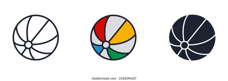 beach ball icon symbol template for graphic and web design collection logo vector illustration