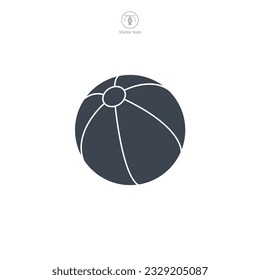 beach ball icon symbol vector illustration isolated on white background