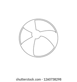 beach ball icon. Toy element icon. Premium quality graphic design icon. Baby Signs, outline symbols collection icon for websites, web design, mobile app on white background
