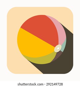 Beach Ball Icon Vector