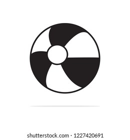 Beach ball icon. Vector concept illustration for design.