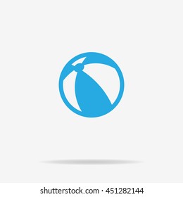 Beach ball icon. Vector concept illustration for design.