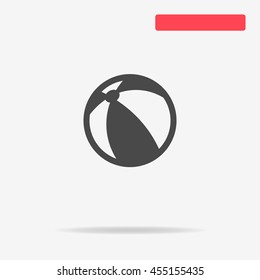 Beach ball icon. Vector concept illustration for design.