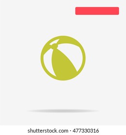 Beach ball icon. Vector concept illustration for design.