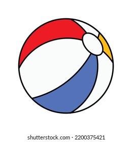 Beach ball icon vector design template.