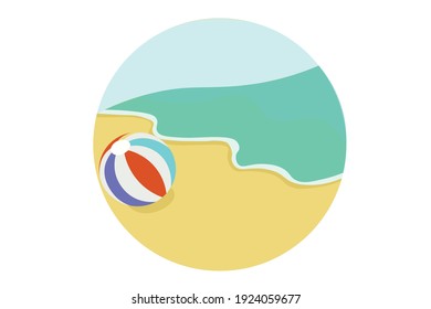 Ilustración del vector de iconos de la bola de playa