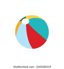 Beach ball icon. Vector illustration.