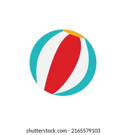 Icono de bola de playa. Ilustración vectorial.